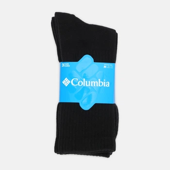 Набір жіночих шкарпеток високих бавовняних Columbia 3Pp Columbia Unisex 2 Parts Logo Crew C1235-BLK S (35-38) 3 пари Світло-сірий (5391201173101)
