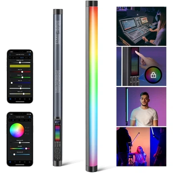 Профессиональная LED лампа стик для съемки ручная фотолампа Neewer TL60 RGB 20Вт 66,5см APP/Onboard/2.4G/DMX управление
