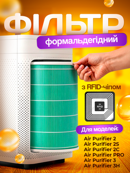 Фильтр для очистителя воздуха воздухоочистителя сяоми xiaomi smartmi smart mi air purifier Filter Antiformaldehyde с Rfid к моделям 2 2h 2c 2s 3c 3h pro воздушный антиформальдегидный в воздухоочиститель на очиститель