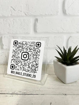 Табличка настільна з Вашою інформацією (QR кодом) одностороння 10 х 10 см