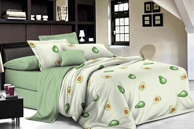 Простирадло SoundSleep 120140598 150х220 см бязь зелений, молочний