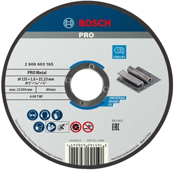 Круг отрезной Bosch PRO Metal 125×1.6×22.23 мм (2608603165)