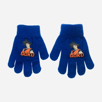 Дитячі демісезонні в'язані рукавички для хлопчиків Disney Dragon Ball XH4094 One Size Сині (3609087276390)