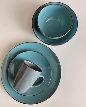 Столовий сервіз Ardesto Bagheria Misty blue 60 предметів 12 персон (AR29BGC12)