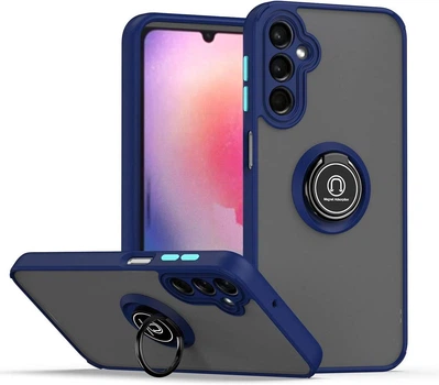 Чохол Fiji Colorframe для Samsung Galaxy A24 (A245) матовий бампер з кільцем підставкою Dark Blue