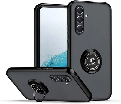 Чохол Fiji Colorframe для Samsung Galaxy A55 5G (A556) матовий бампер з кільцем підставкою Black