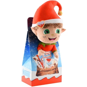 Киндер новогодний набор с мягкой игрушкой Эльф Kinder Maxi Mix 133 g