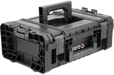 Skrzynka na narzędzia YATO modułowa 19V S1 2 przegrody 584x385x165 mm plastikowa (YT-091692)