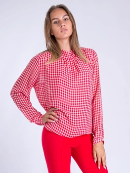 Блузка в клітку Sarah Chole 1T4836820 L (43468L) Червоний