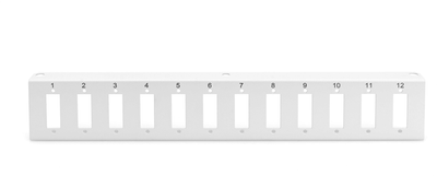 Передня панель коробки для зрощення оптоволоконних кабелів Digitus 1U 12 x SC DX (DN-96802M-2)