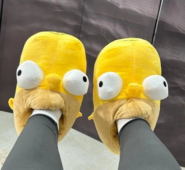 Капці-кігурумі Гомер Сімпсон My Kigu Домашні Для Дівчинки М'які Плюшеві Жовтий 35-41 (Д13098)