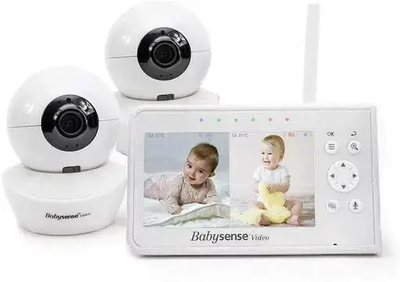 Видеоняня с монитором камеры 4,3" BabySense V43 2 камеры Белый