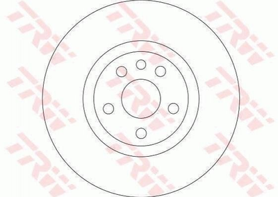 Тормозные диски TRW DF4257 Peugeot Expert, 807; Fiat Scudo; Citroen C8, Jumpy 1325772080, 1331301080, 1340179080