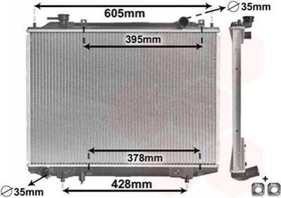 Радіатор охолодження двигуна Van Wezel 27002171 WL2115200A, WL2115200B, 1378035