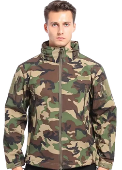 Куртка водонепроницаемая SOFTSHELL с флисом Solve Woodland KT6000820 размер 3XL