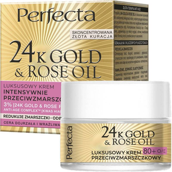 Крем для обличчя Perfecta 24K Gold & Rose Oil 80+ від зморшок 50 мл (5900525083227)