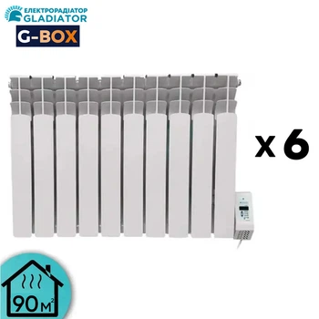 Система отопления электрическая G6-BOX 90 с радиаторами Gladiator (6 кВт)