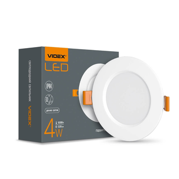 LED светильник Back встраеваемый круглый VIDEX 4W 5000K