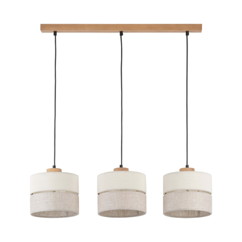 Люстра подвесная ECO 5771 TK-Lighting бежевый, дерево, черный / бежевый