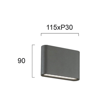 Светильник настенный ARGON 4226801 Viokef серый
