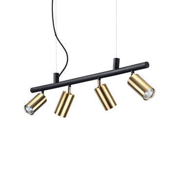 Люстра підвісна DYNAMITE 244624 Ideal Lux чорний / латунь, чорний