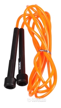 Скакалка LiveUp PVC Jump Rope 275x0.5 см Black-Orange (LS3115-o)