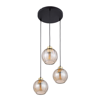 Люстра подвесная DEVI 4637 TK-Lighting золото, черный / прозрачный, янтарный