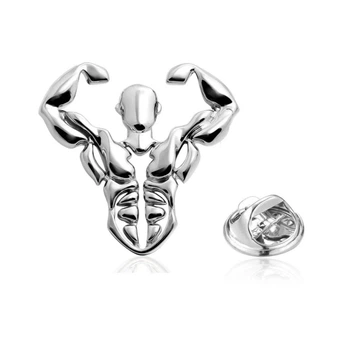 Значок (пин) BROCHE брошь бижутерия Фитнес Мужчина серебристый BRGV114549