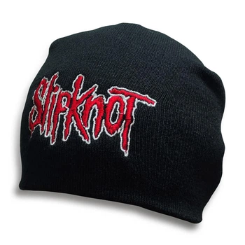 Шапка бини с вышивкой Talisman SLIPKNOT 2 Red Logo Черный (SHBV090)