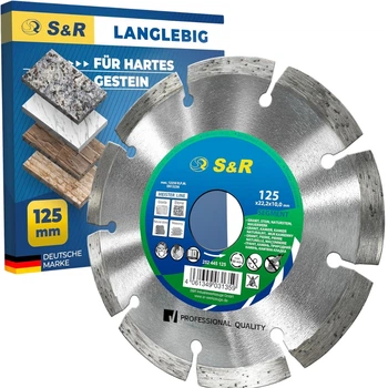 Диск алмазный S&R Meister сегментный 125 x 2.2 x 22.2 мм гранит, камень, мрамор (252445125)