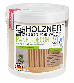 Лак для мебели и декора Holzner PANEL & DECOR глянцевый 2,5L