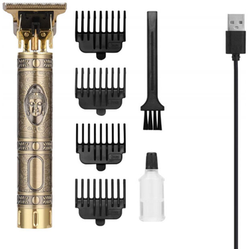 Машинка для стрижки волос бороды триммер Shuke SK-8017 3W 1200mAh Gold (ws29222)