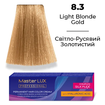 Стійка крем-фарба для волосся Master LUX 8.3 Світло-русявий золотистий 60 мл (2412118302)
