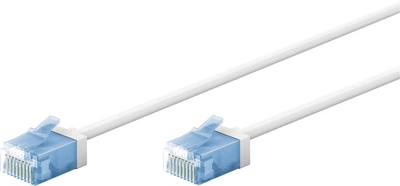Патч-корд Goobay RJ45 UTP6a 1.0m patch Slim Ultra Flexi PoE+ Cu білий(75.07.4286)