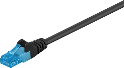 Патч-корд Goobay RJ45 UTP6a 1.5m patch AWG26 D=5.0mm LSOH PoE+ Cu чорний(75.05.5407)