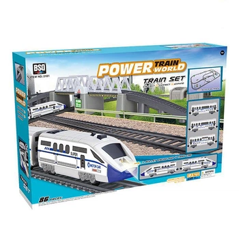 Детская железная дорога Power Train BSQ 2181 86 элементов со светом и туннелями длина путей 914см