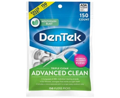Флос-зубочистки DenTek Потрійне очищення 150 шт