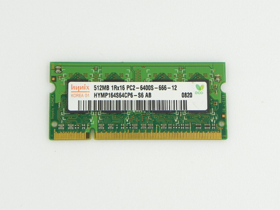 Оперативная память для ноутбука Hynix PC2-6400S-666-12 SODIMM DDR2 512MB PC2 (04203) Б/У
