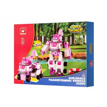 Конструктор Super Wings Small Blocks 2-in-1 Buildable Transforming Vehicle Dizzy, Ди [98584]