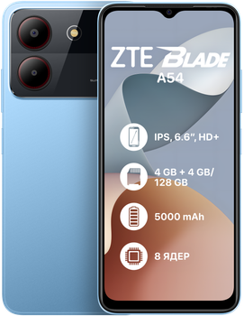 Smartfon ZTE Blade A54 4/128GB Blue (6902176108655)