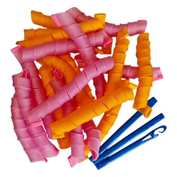 Бигуди Magic Curler "Спираль" длина 75 см, набор 18 шт., крупный локон