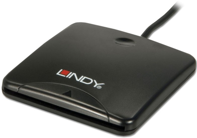 Зчитувач чіп-карт Lindy USB 2.0 Smart Card Reader Black (4002888427685)