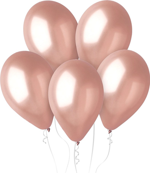 Balony Godan Metaliczne GM110 30 cm 100 szt Różowo-złote (8021886117110)