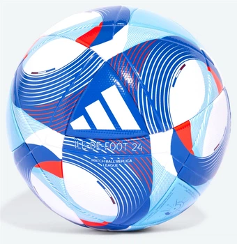 Мяч футбольный Adidas OLYMPICS24 LGE (IW6327) белый, синий, красный Унисекс 5 (4067896825830)