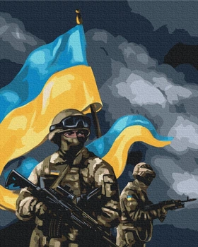 Картина за номерами. (ЗСУ) Premium кольорове полотно (артикул PBS53127) розмір 40x50 см.