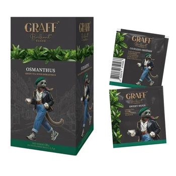 Чай Graff "Sweet Hugs" зеленый с ароматом османтуса ф/п 20х1,5 г (90000038)