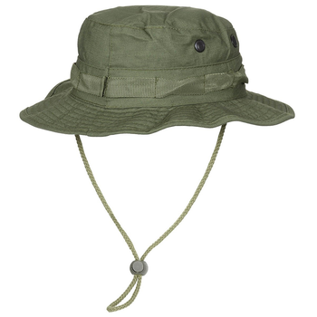 Панама с большим отворотом US GI Bush Hat, Rip Stop, chin strap, OD green L