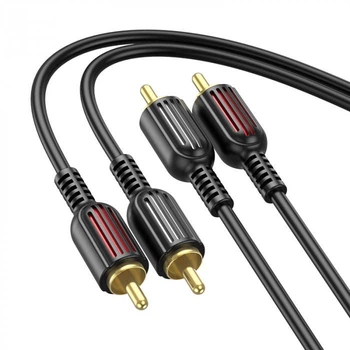 Кабель медный Borofone BL13 - шнур соединительный 2RCA - 2RCA 150 см