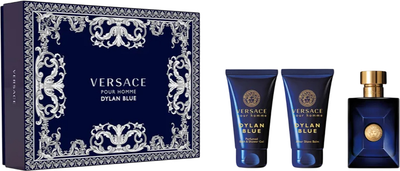 Zestaw męski Versace Dylan Blue Balsam po goleniu 50 ml + Żel pod prysznic 50 ml + Woda toaletowa 50 ml (8011003879359)