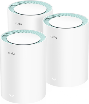 Mesh WiFi система роутерів Cudy M1300 3-pack AC1200 Wi-Fi Gigabit Mesh Solution 2.4 ГГц/5 ГГц White (M1300(3-PACK))